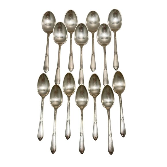 Rogers & Bros IS (Silverplate, 1933) Inspiration 7 Tablespoons  & 7 Teaspoons - Picture 1 of 5